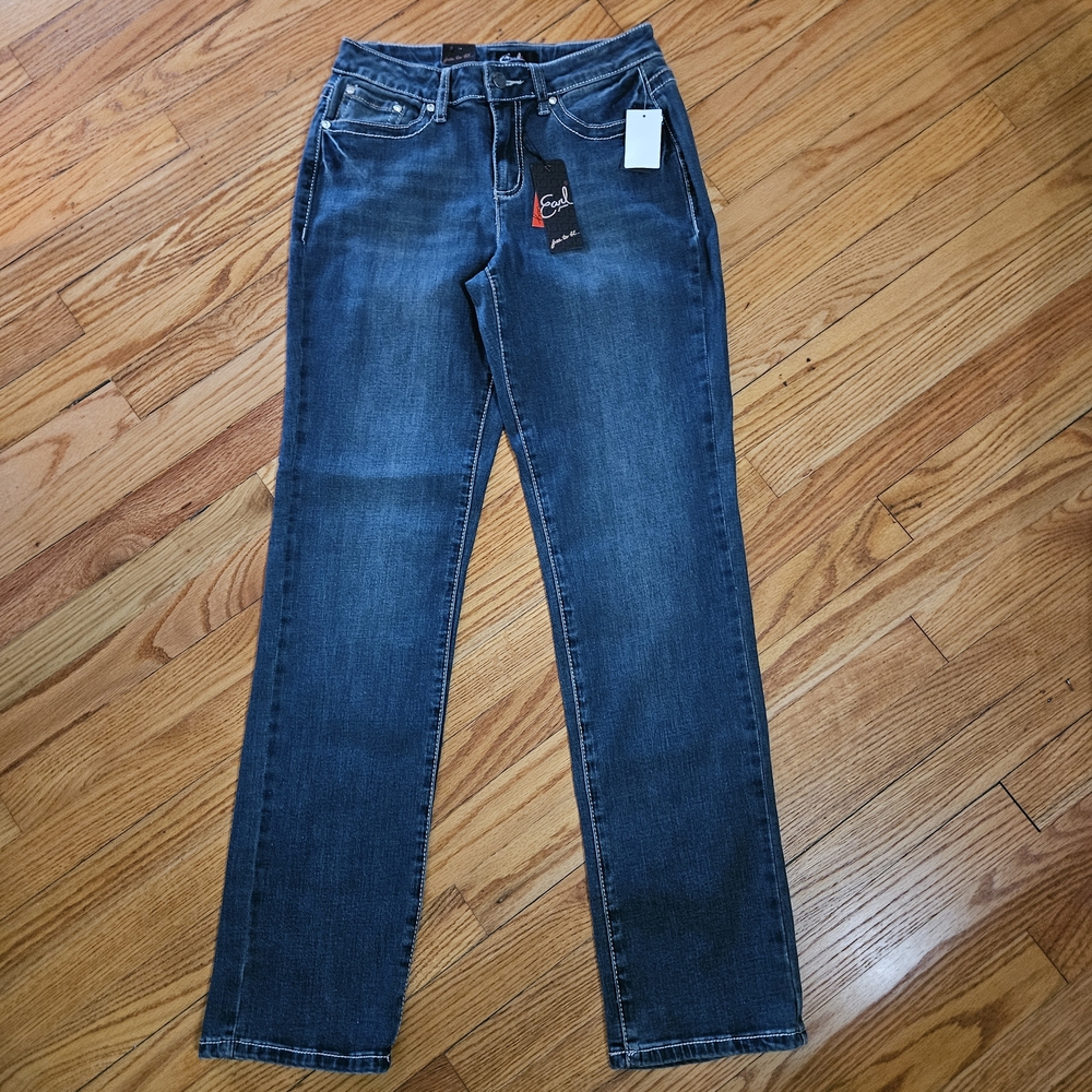 Earl Jeans Women's Dark Blue Straight Leg Jeans